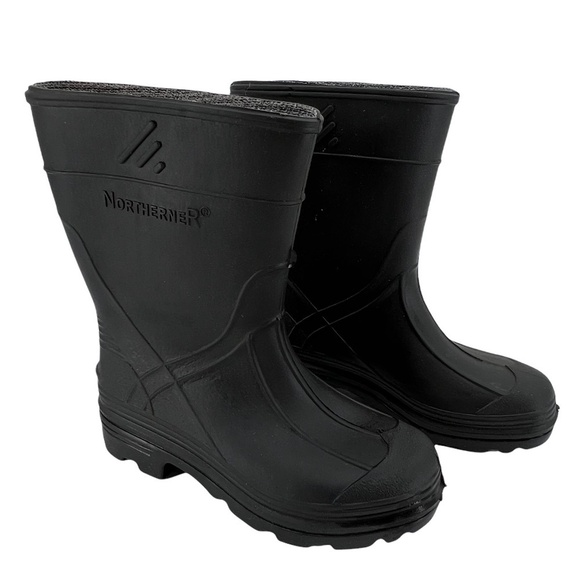Notherner Black Rubber Waterproof Boots Size 9 Toddler - Picture 1 of 8